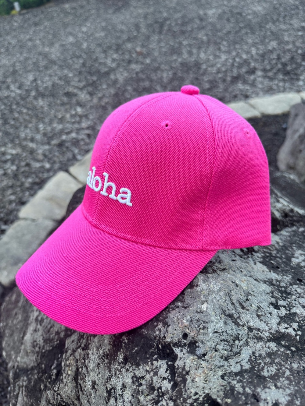Island Crew Hawaii Aloha Pink Hat Adjustable Velcro Back Hawaii Islands Embroide - Picture 4 of 11